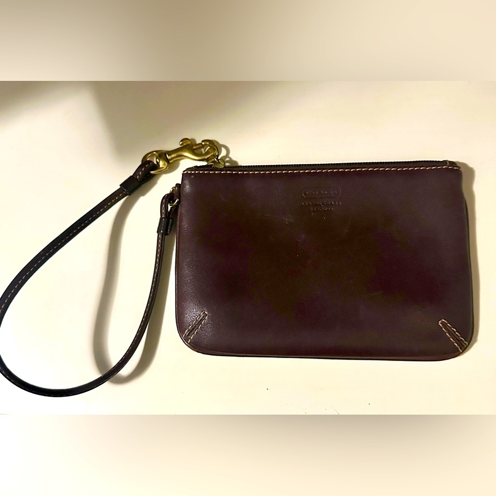 Coach leather wristlet